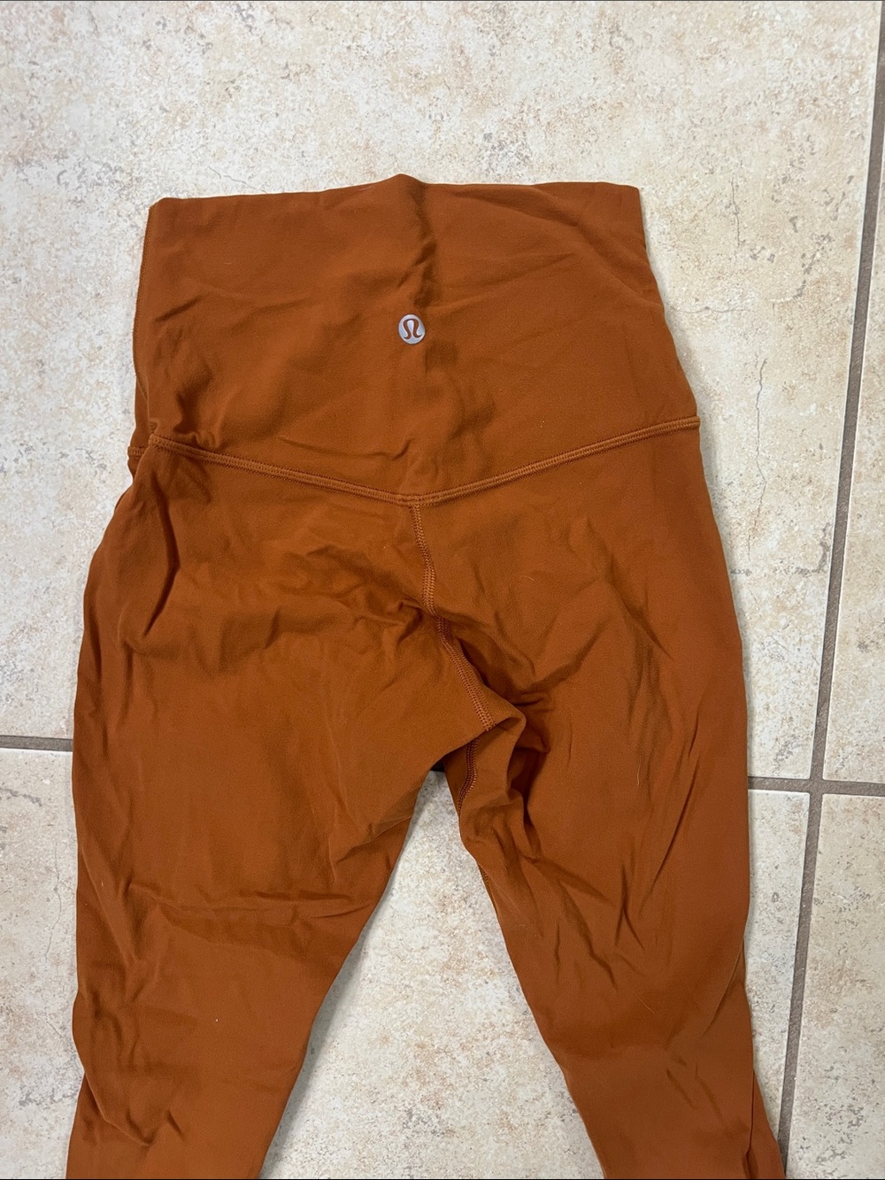 lululemon athletica Aligns Rust High-Rise Leggings